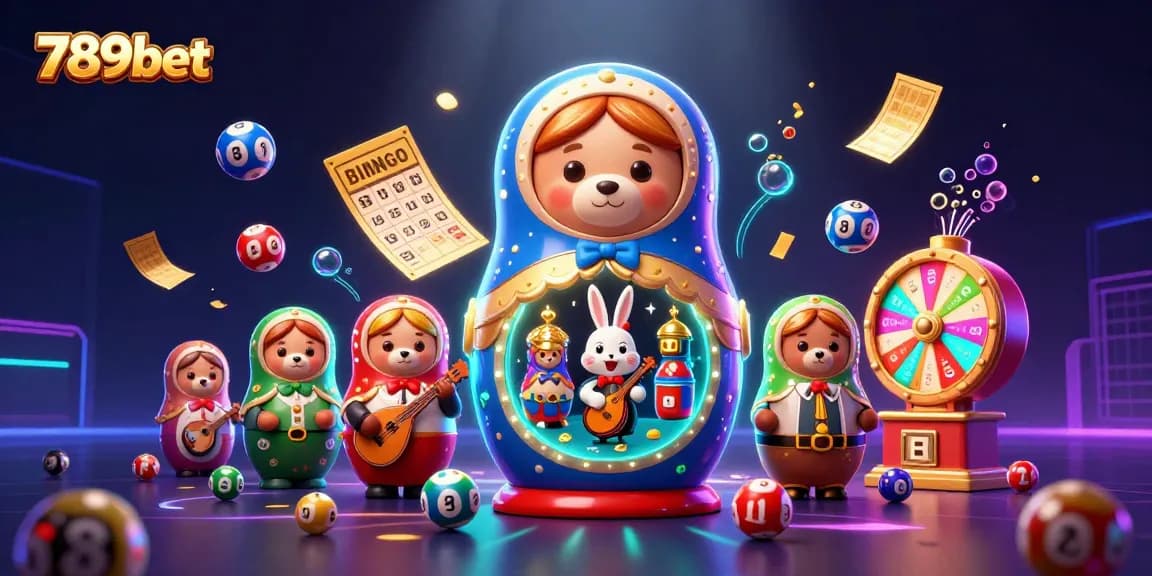 Engage with 789bet's vibrant casino games featuring Matryoshka bears and thrilling prizes.