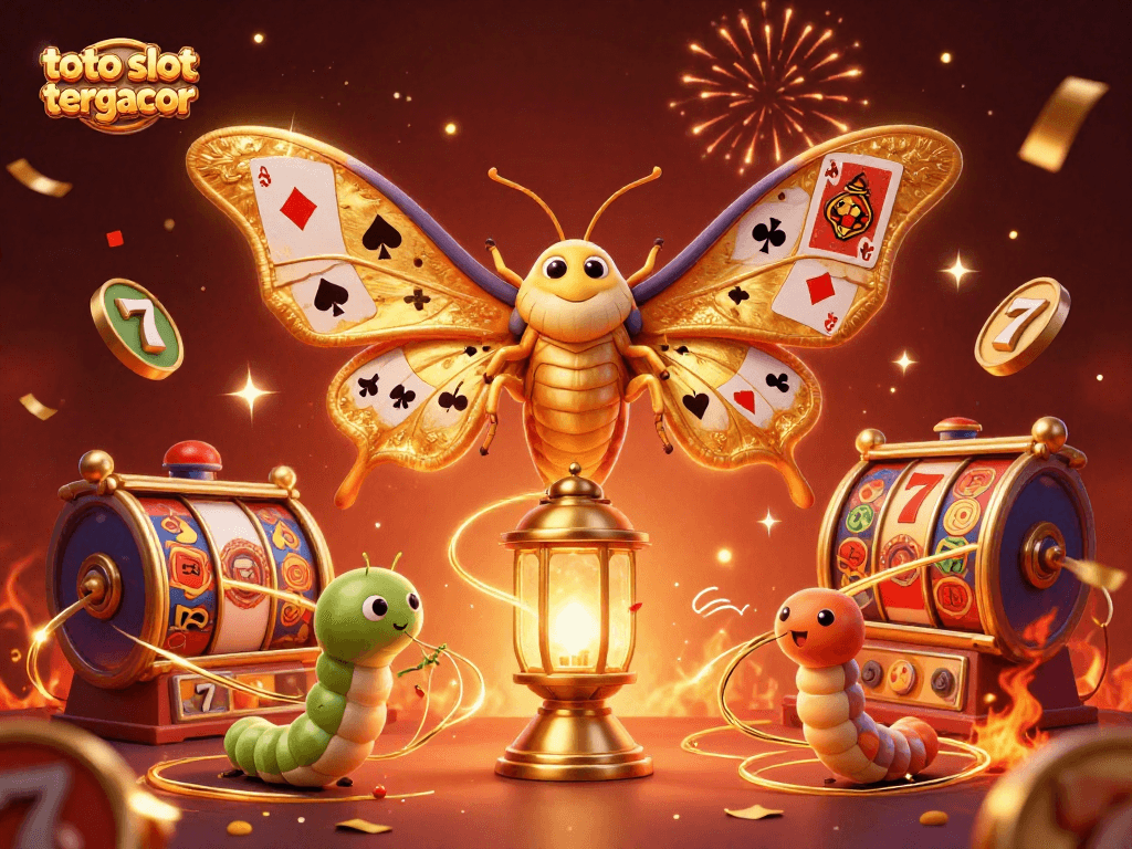 Win big with the best toto slot tergacor and a wealth of casino excitement in this vibrant illustration.