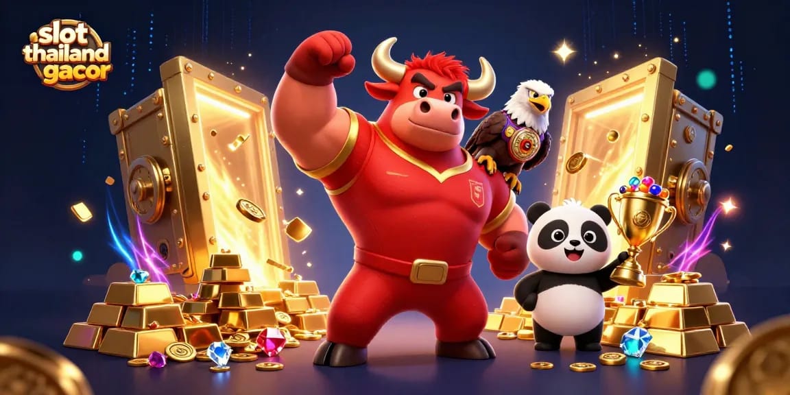 Experience thrilling wins with slot thailand gacor in this vibrant 3D illustration featuring dynamic casino elements.