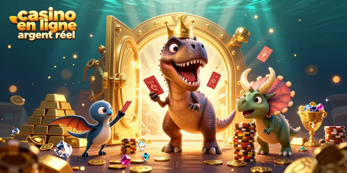 Découvrez l'univers captivant du casino en ligne argent réel avec des personnages ludiques et des trésors scintillants.