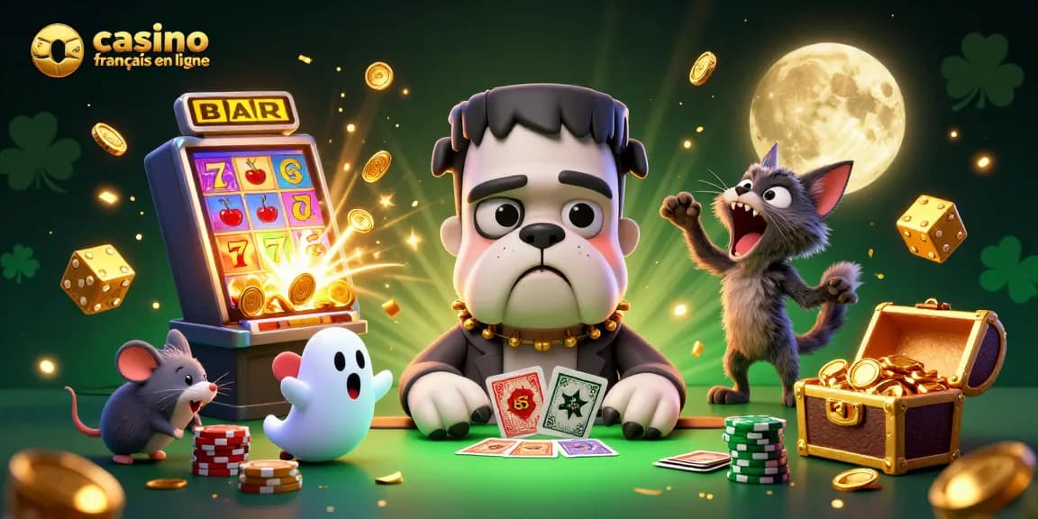 Jouez au casino français en ligne avec une illustration 3D riche en détails et en couleurs vibrantes.