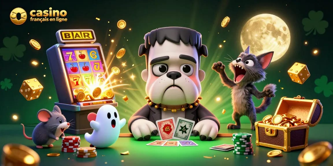 Jouez au casino français en ligne avec une illustration 3D riche en détails et en couleurs vibrantes.