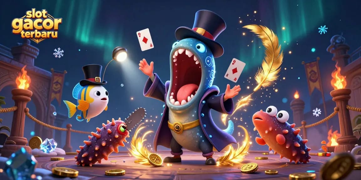 Engage with the slot gacor terbaru scene featuring vibrant 3D characters, dynamic casino elements, and immersive details.