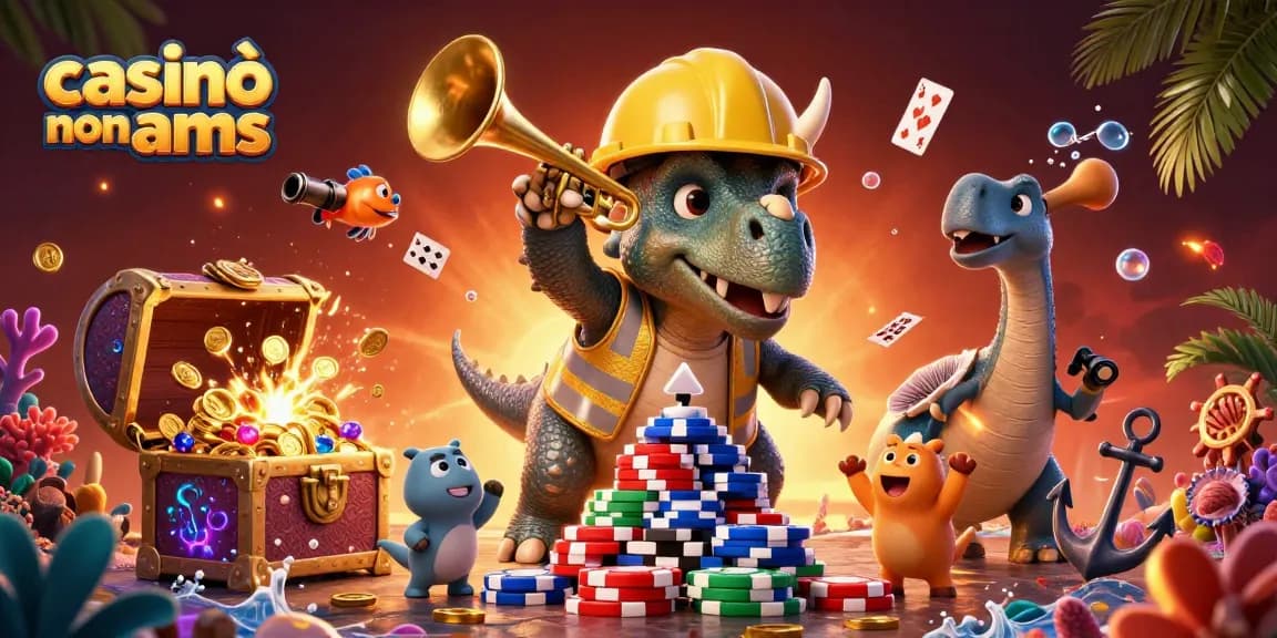 Gioca nei casinò non AAMS con un triceratopo e un parasaurolophus circondati da elementi di gioco.