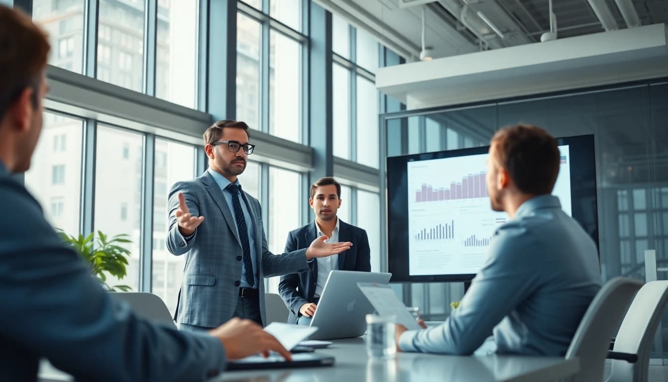 Erleben Sie SEO Consulting mit Experten in einer modernen Büroumgebung.