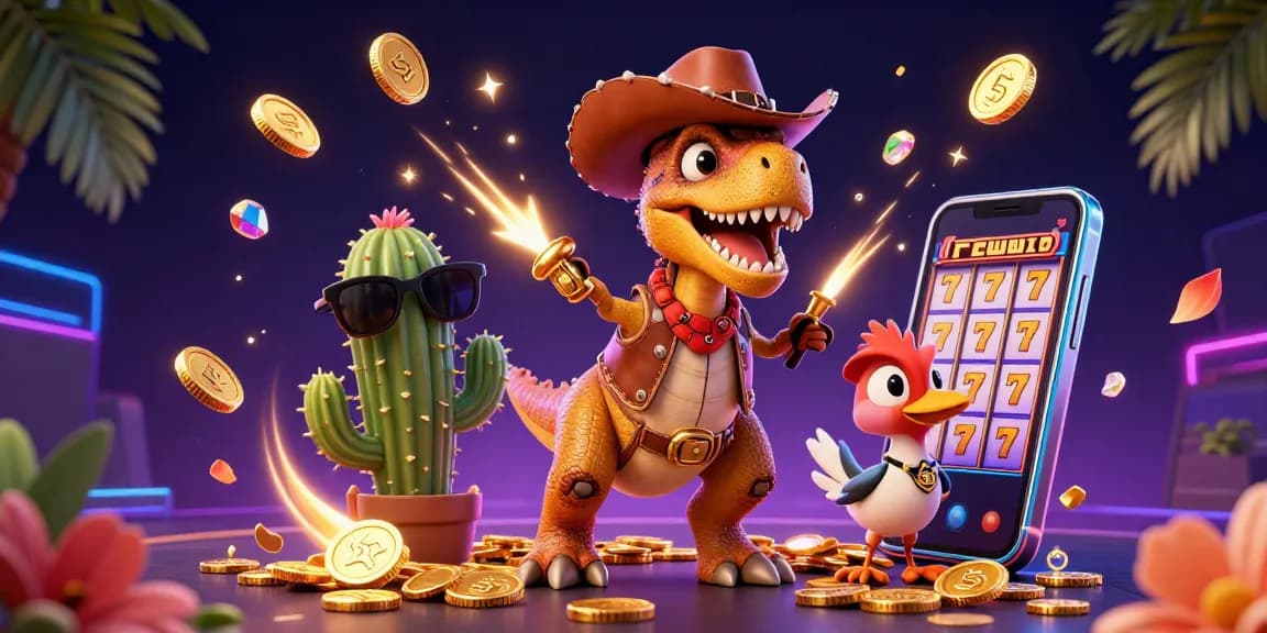 Janda4d menampilkan permainan slot yang mengasyikkan dengan dino cowboy dan karakter menarik lainnya.