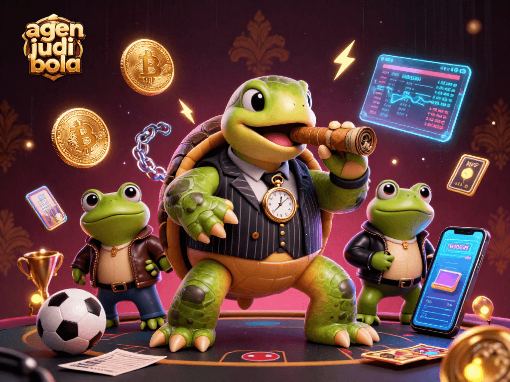 Engage in thrilling sports betting excitement with agen judi bola featuring vibrant characters and dynamic elements.
