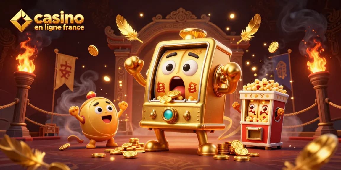 Les machines à sous incarnant le succès dans un casino en ligne France festif.