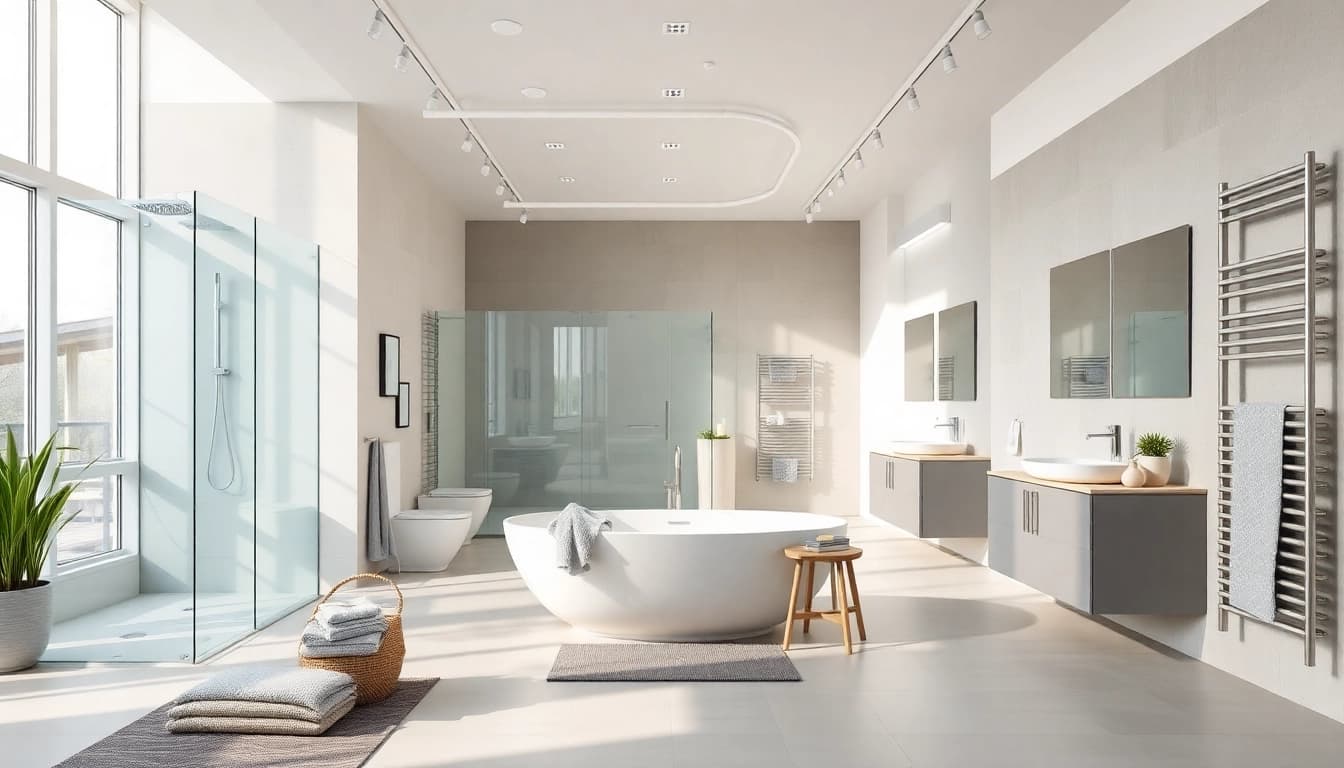 Erleben Sie hochwertige Produkte der sonni sanitär GmbH in einem modernen Badshowroom.