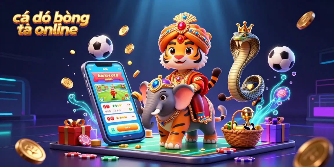 Experience cá độ bóng đá online with vibrant sports betting elements and dynamic gaming scenes in a captivating 3D illustration.