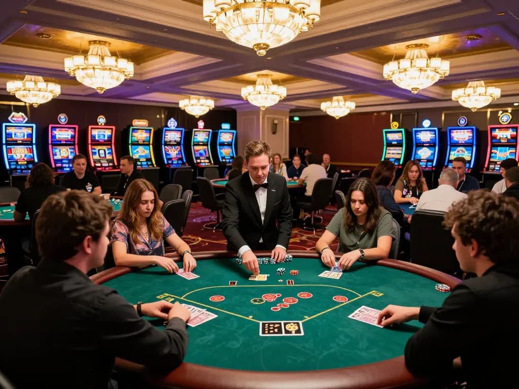 Competitive gameplay at casinò online italiani non aams with players at poker tables