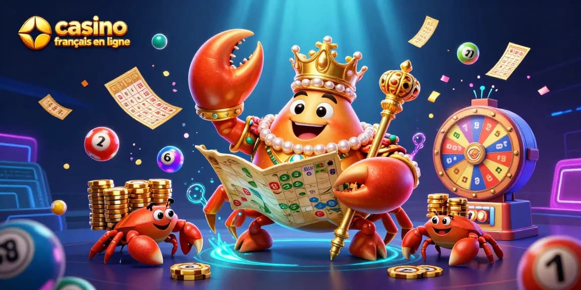 Découvrez le monde du casino français en ligne avec un empereur crabe doré amusant et des éléments de loterie captivants.
