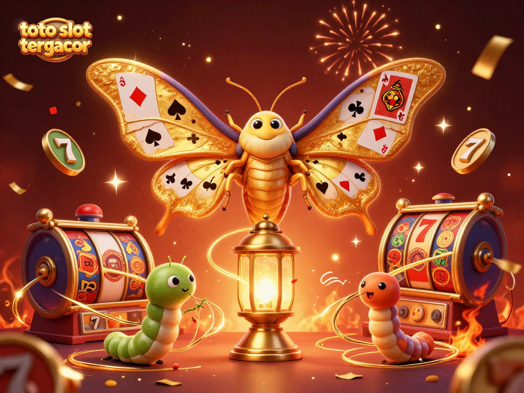 Win big with the best toto slot tergacor and a wealth of casino excitement in this vibrant illustration.