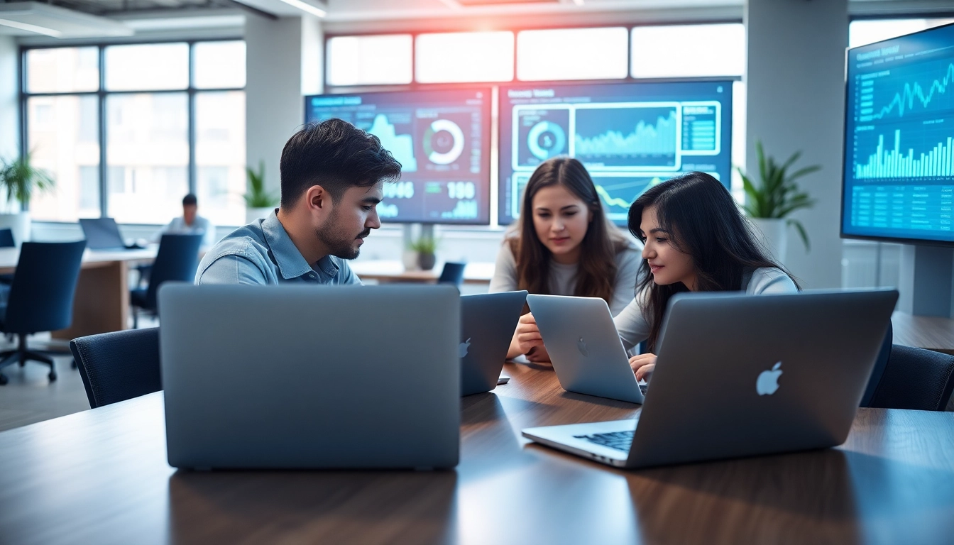 Showcasing AI for competitor analysis in a modern workplace with data-driven insights.