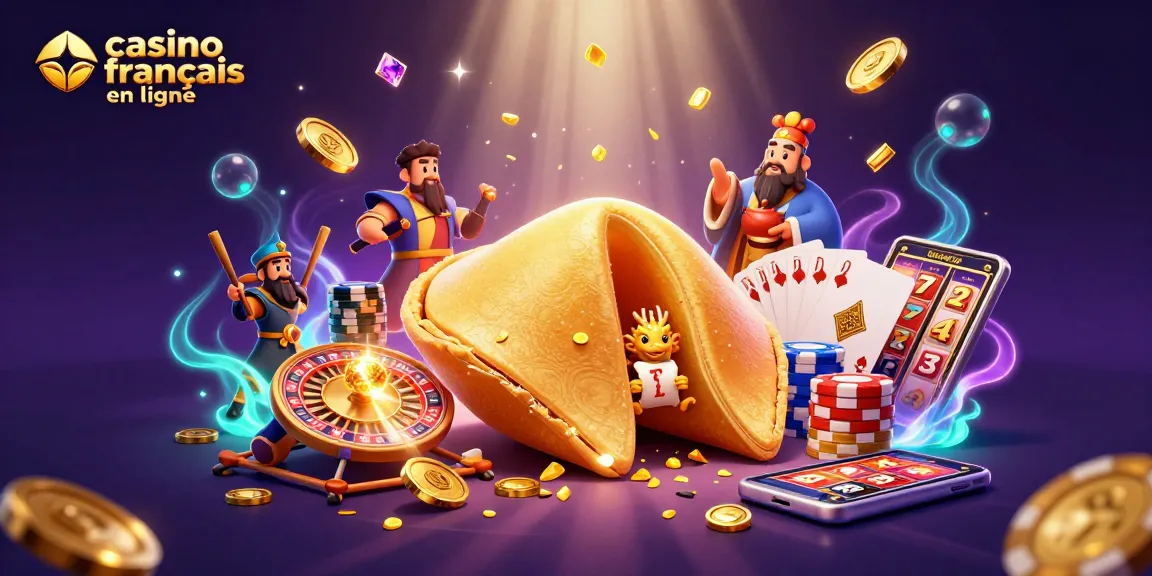 Obtenez des gains avec casino français en ligne grâce à des personnages animés entourés de pièces d'or.
