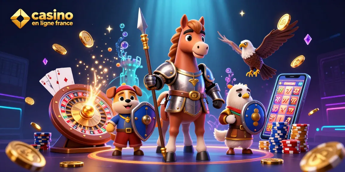 Vivez l'expérience du casino en ligne France avec un chevalier, un chiot et un faucon dans un monde riche de jeux.