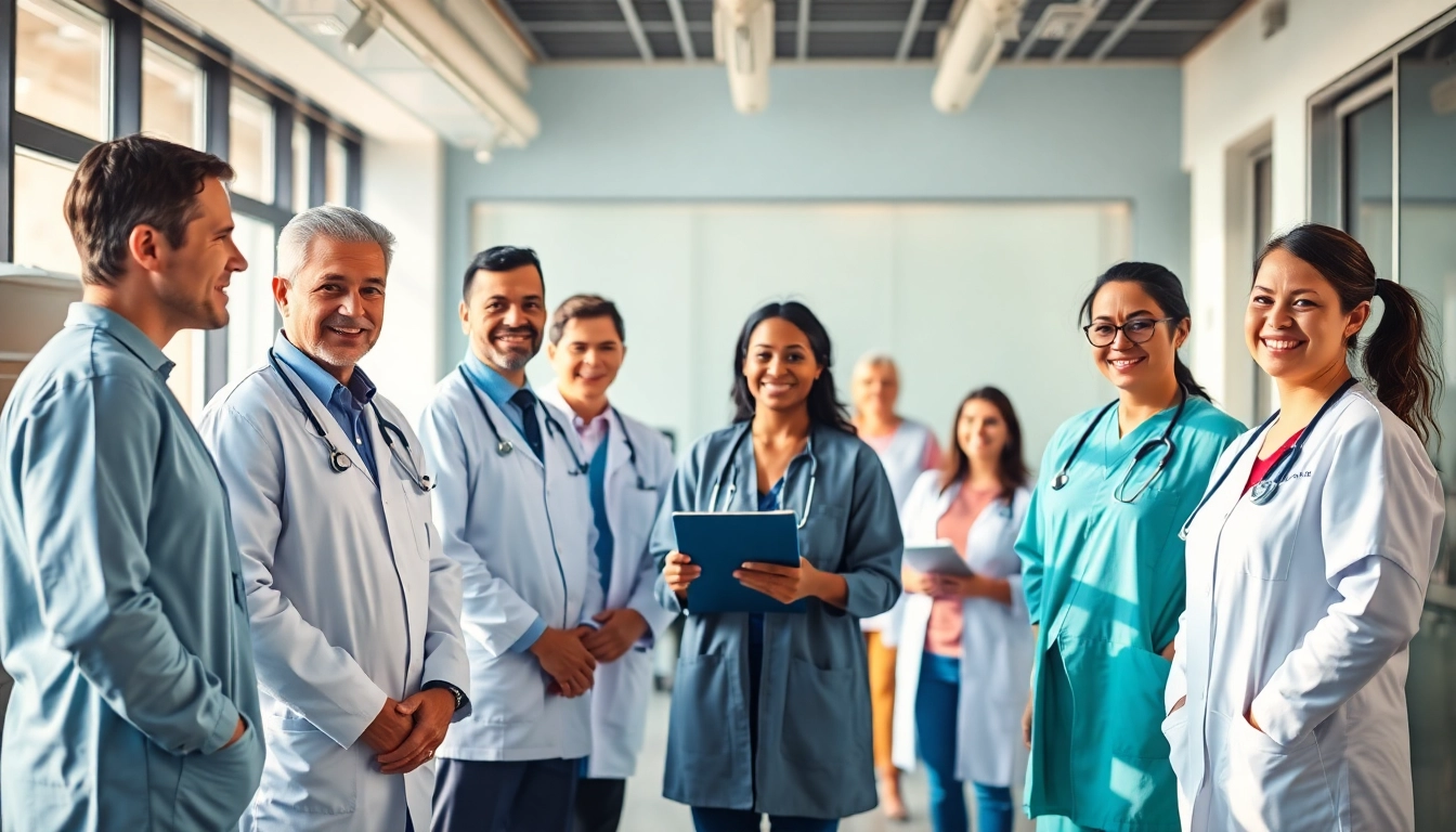 Enhancing health with a collaborative team of medical professionals in a modern clinic.