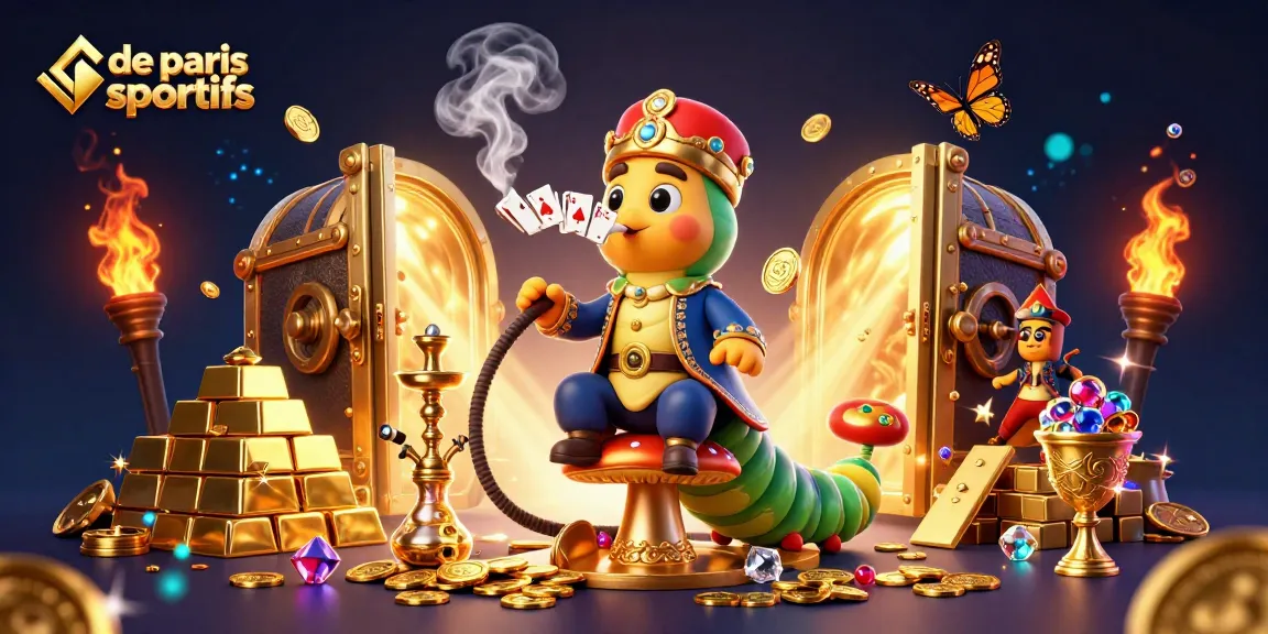 Voici un site de paris sportifs illustrant un maître de chicha jouant avec des symboles de poker.