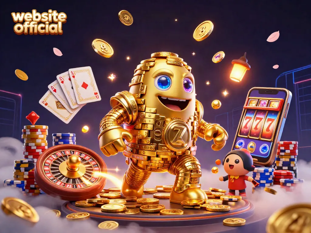 Experience thrilling gameplay with the website official, featuring vibrant 3D renderings of casino elements.