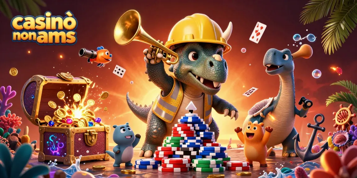 Gioca nei casinò non AAMS con un triceratopo e un parasaurolophus circondati da elementi di gioco.