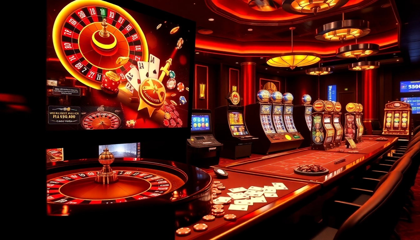 Un joueur profitant de casino en ligne argent réel sur une plateforme de jeu en ligne luxueuse avec roulette et machines à sous.