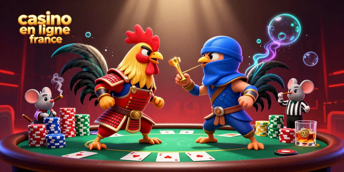 Affrontez des coqs en armure dans un casino en ligne France vibrant de jeux et d'émotions.