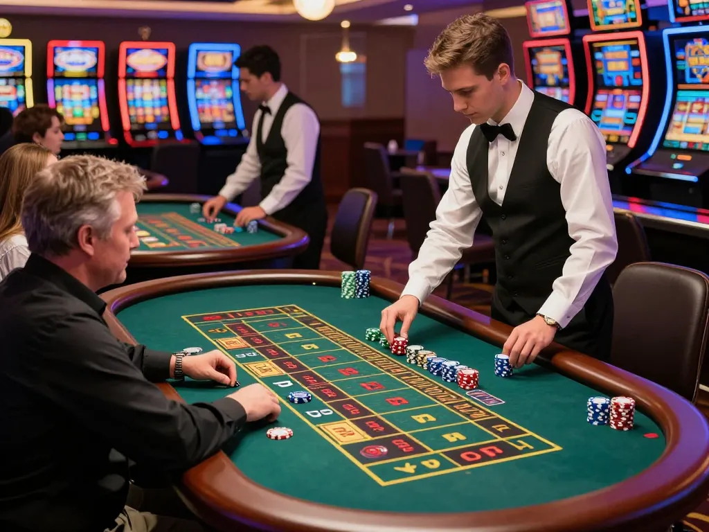 TIGERASIA88 players placing bets at luxurious roulette table under sophisticated casino lighting.