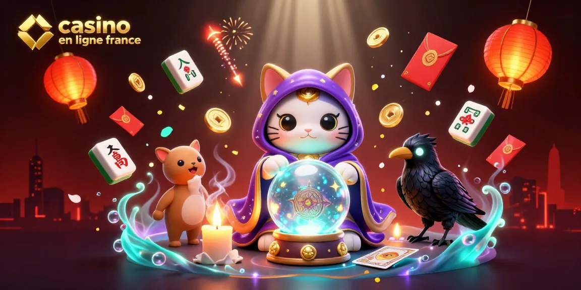 Illustration captivante de l'univers du casino en ligne France, avec mystique et jeux de hasard.