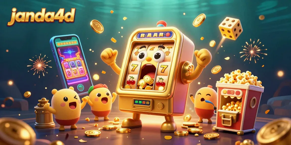 janda4d menghadirkan momen jackpot mengagumkan dengan mesin slot emas meriah dan simbol kemenangan bertebaran