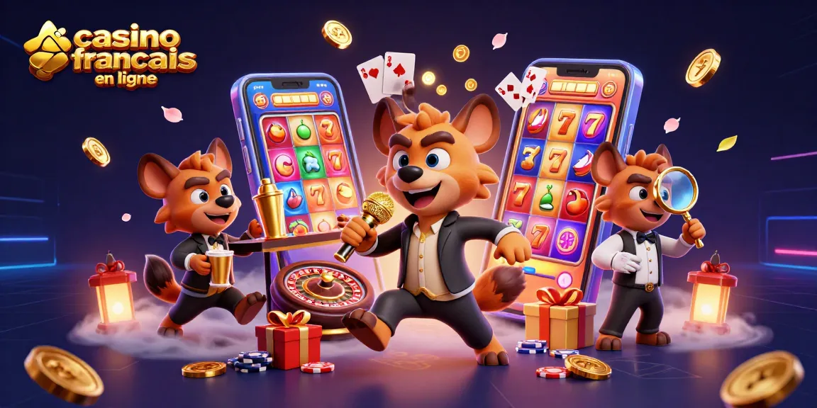 Casino français en ligne : Hyènes amusantes dans un club de casino vibrant et plein d'action.