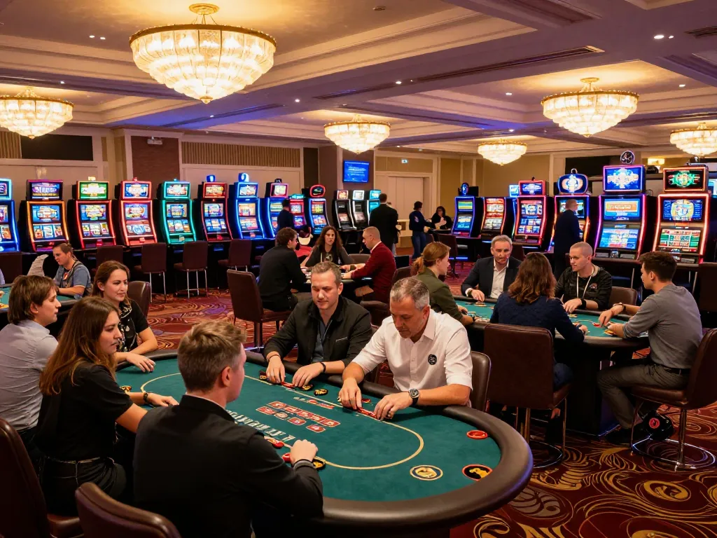 Engaged players at the best migliori casino europei online, showcasing vibrant gaming activity and excitement