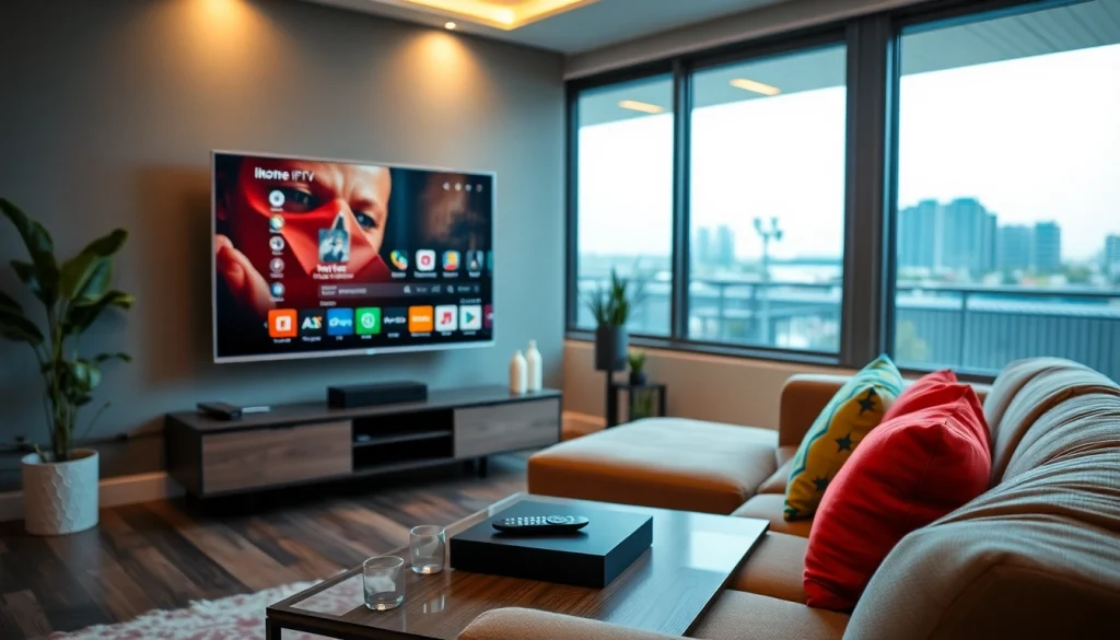 Stream your favorite content with Iron IPTV on a modern smart TV setup.