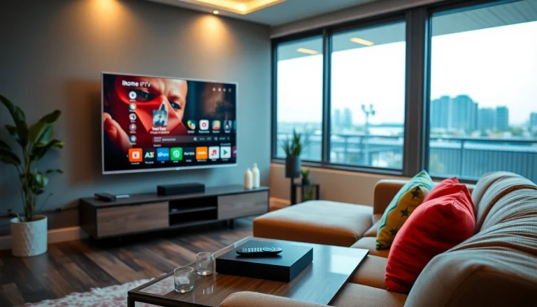 Stream your favorite content with Iron IPTV on a modern smart TV setup.