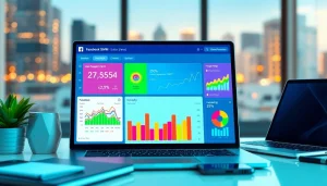 Enhance engagement with the Facebook SMM panel showing analytics and growth metrics.