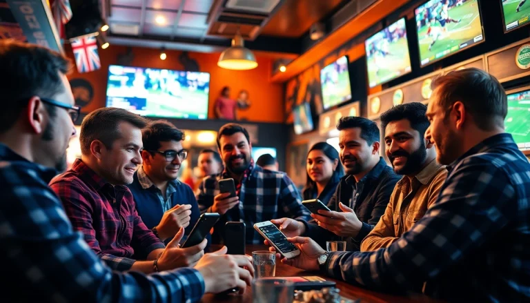 Discover engaging bettors in a vibrant sports bar discussing strategies for the best sportsbooks Brazil.