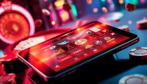 Experience thrilling gaming with ink vao 12bet on vibrant online casino platforms surrounded by classic gambling elements.