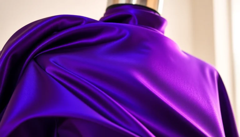 Bekijk satijn stof met een elegante glans en luxe uitstraling op een mannequin.