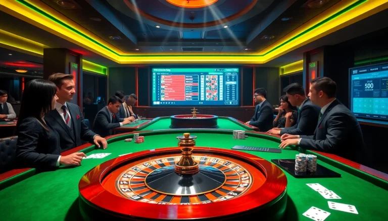 Players engaging in thrilling games at Hi88's luxurious casino platform.