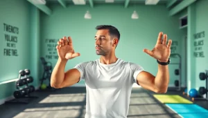 Overcoming a weight loss plateau through targeted workouts in a vibrant gym setting.