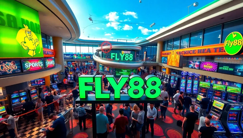 Casino and sports betting hub at fly88.deal, filled with excitement and vibrant activities.