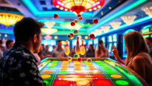 Menangkan kartu plinko slot yang berwarna-warni yang penuh keceriaan di kasino.