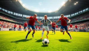 Exciting moments of football action displaying the thrill of บานผลบอล on the field.