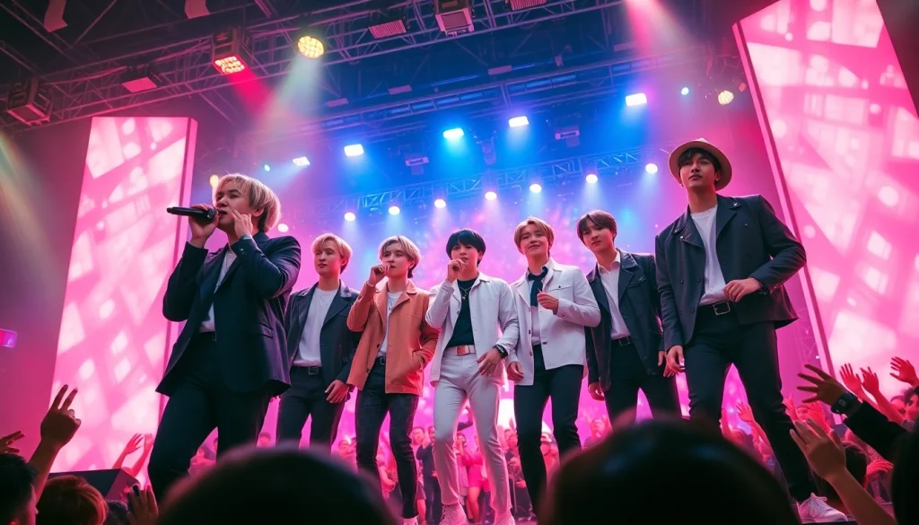 BTS news highlights dynamic concert performance showcasing the band's energy and vibrant fashion.