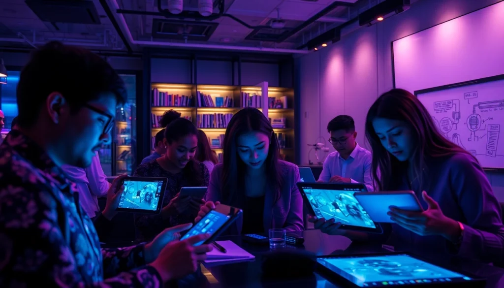 Engaging with NSFW AI technology in a modern workspace setting, showcasing innovative digital interactions.