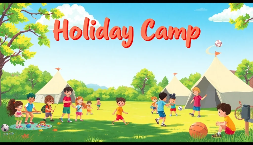 Children enjoying activities at a vibrant holiday camps, fostering joy and creativity.