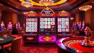 Rasakan permainan demo slot Mahjong dengan ubin berwarna-warni dan gulungan yang berputar di kasino yang menarik.