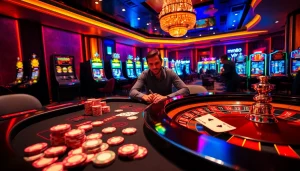 Experience the excitement of mm88 vin with players at a thrilling casino table.