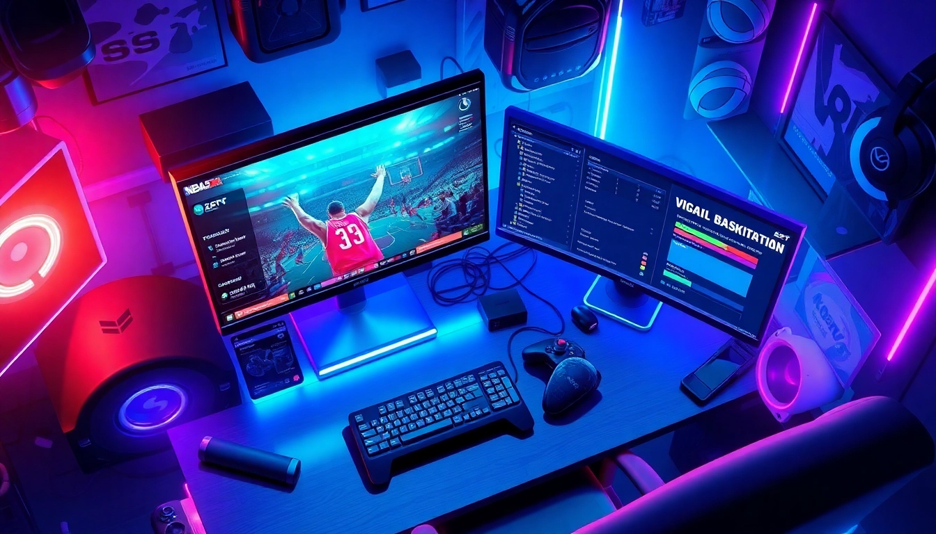 Experience enhanced gameplay by utilizing the Best nba2k zen script, showcasing a dynamic gaming setup.