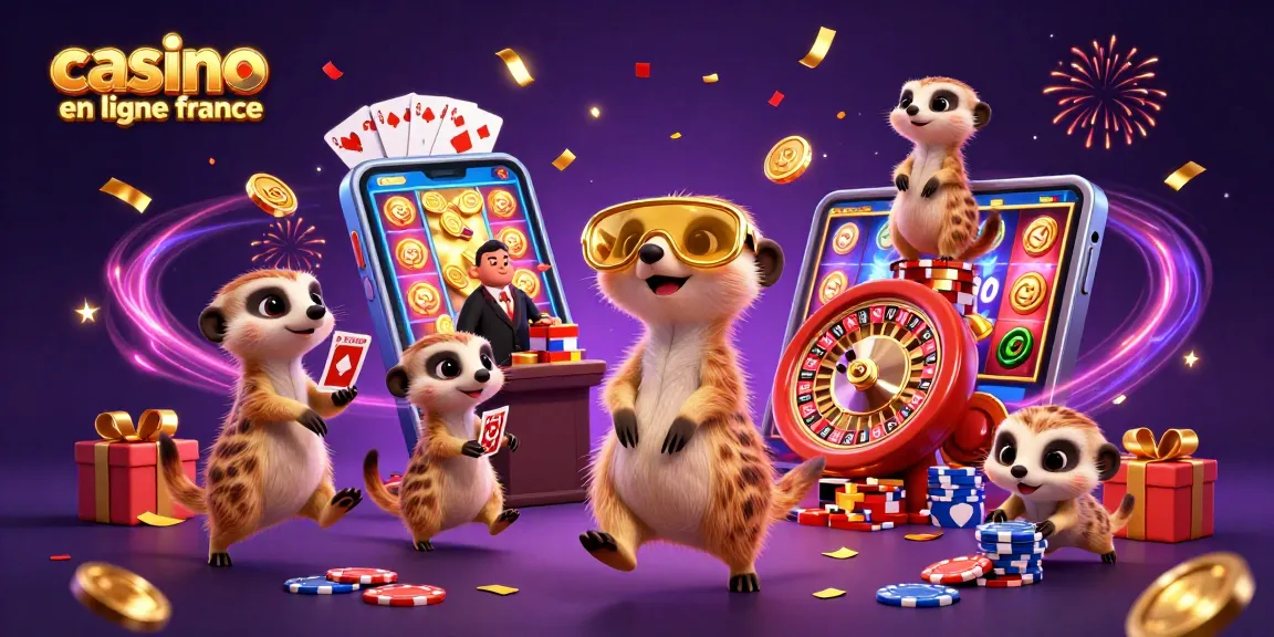 Jouez aux jeux de casino en ligne en France avec des suricates et beaucoup d'éléments amusants.