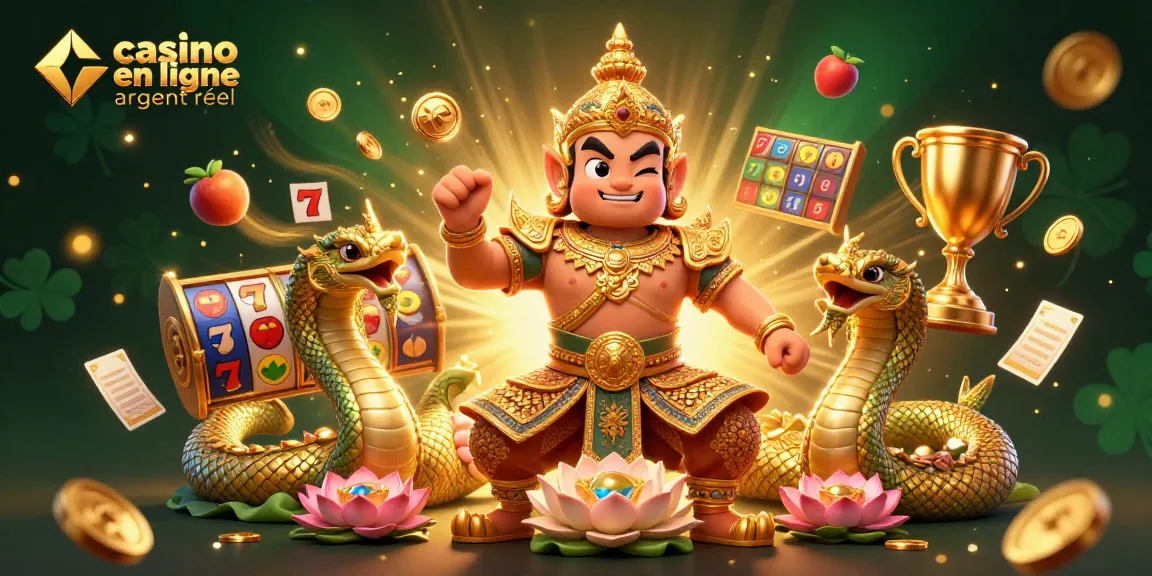 Plongez dans l'univers du casino en ligne argent réel avec des gardiens, des serpents Naga et des éléments de jeu dynamiques.